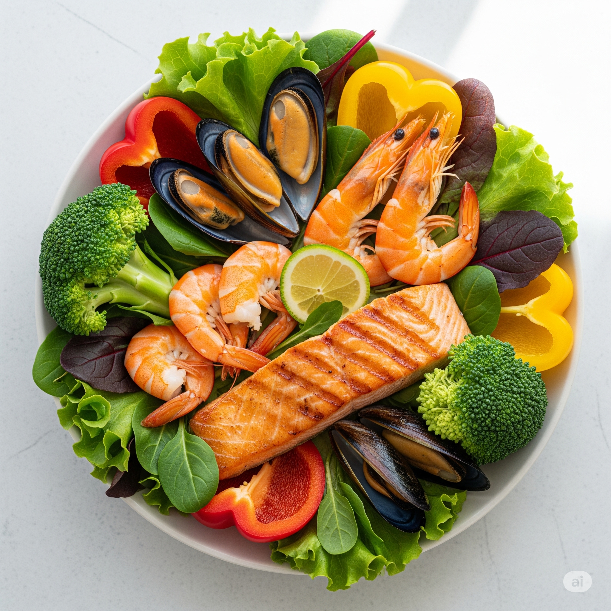блюдо с морепродуктами